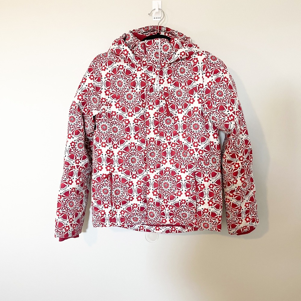 Garnet hill‎ girls xl floral pink geometric coat